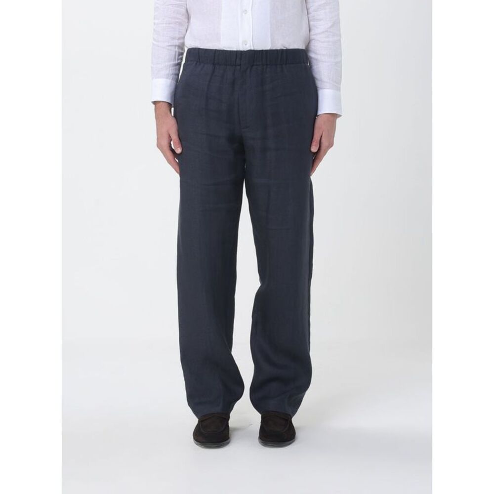 Lardini Men Lardini Linen Wide-Leg Trousers
